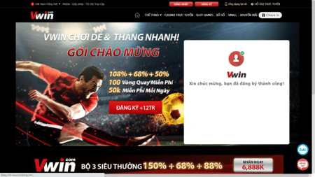 hoàn tất đăng ký Vwin